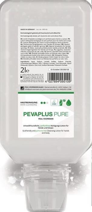 Image du produit Pevacare Nettoyage des mains Pevaplus PURE 2 l non parfumé Bouteille souple PAUL VOORMANN (Savon liquide, 2000 ml)