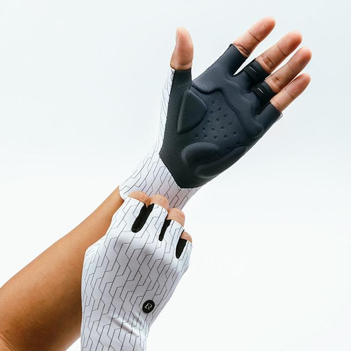 Actual product image Rockbros Road Cycling Gloves Size: L - Black and White (L)