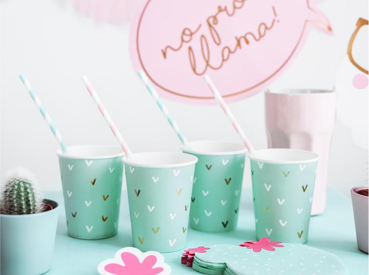 Actual product image Partydeco Light Pink Striped Straws (10 x)