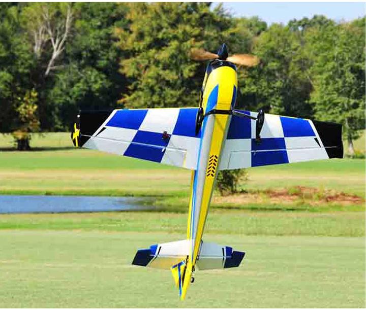 Produktbild 3D Hobby Shop slick 580 60" v2 plus gelb/blau mit tragflächen-schnellverschluss (Kunstflug)