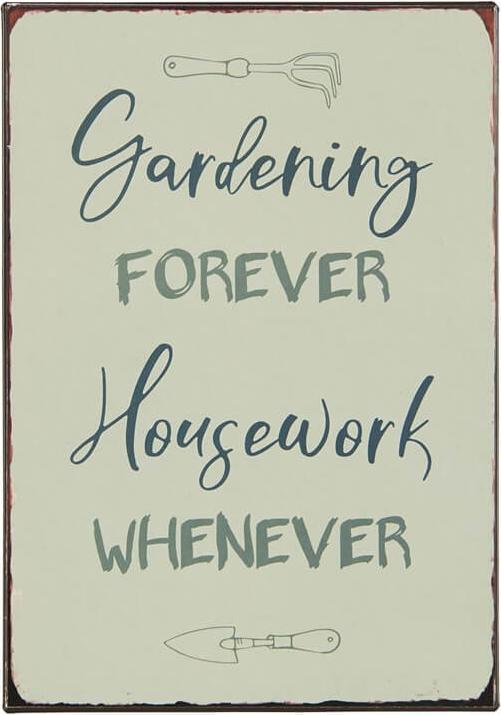 Actual product image Ib Laursen Metal sign Gardening Forever (14 x 20 cm)