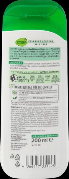 Actual product image dm alverde Volume organic kiwi organic apple mint (200 ml, Liquid shampoo)