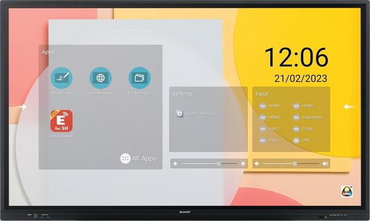 Actual product image NEC Sharp PN-LC752 Interactive Display 75", UHD, 350cd/m2 (3840 x 2160 Pixels, 75")