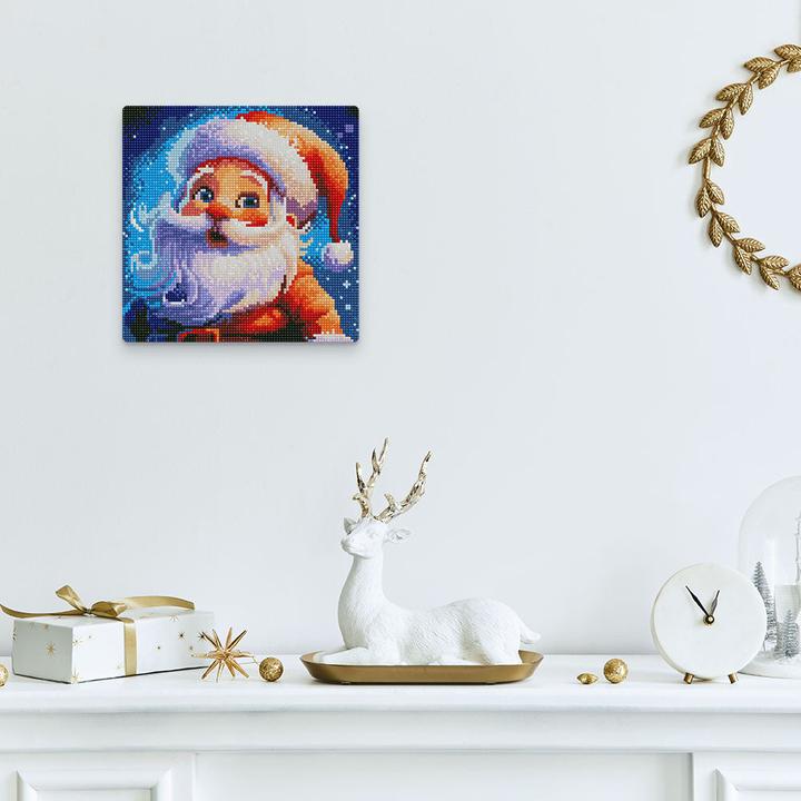 Image du produit Figured'Art Mini Broderie Diamant avec cadre - Père Noël Souriant
