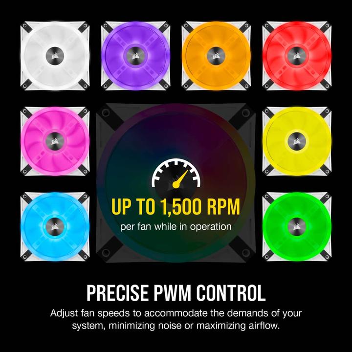 Productafbeelding Corsair iCUE QL120 RGB (120 mm, 3 x)