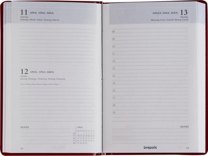 Actual product image Brepols Agenda Trade Sunrise 2025 26.3.1477 1T/1S ass. ML 8x12cm (8 x 12 cm, Dutch)