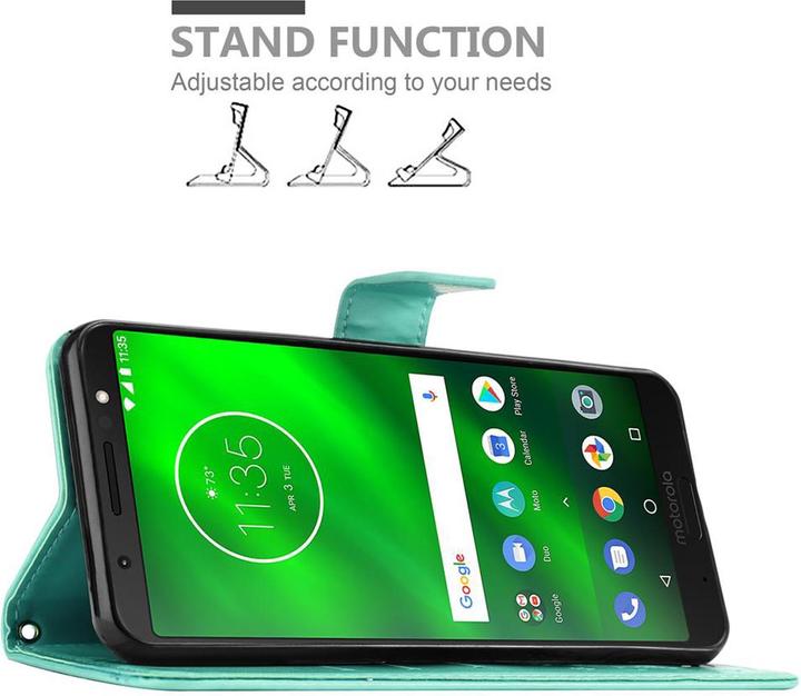 Actual product image Cadorabo Flower Book Cover (Motorola Moto G6 Plus)