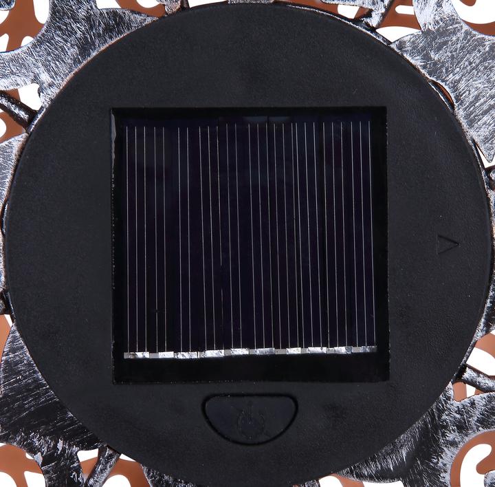 Actual product image Globo Solar Light Metal Silver 1xled (IP44)