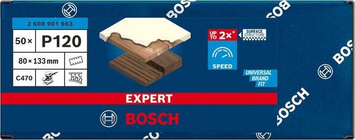 Actual product image Bosch Professional Zubehör Accessories 2608901663 Sanding paper for orbital sander grain 120 ( (120)