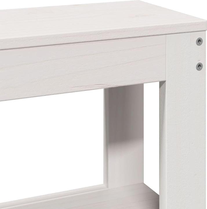 Productafbeelding VidaXL Hoofdbord Bed met planken Wit 135cm massief grenen hout