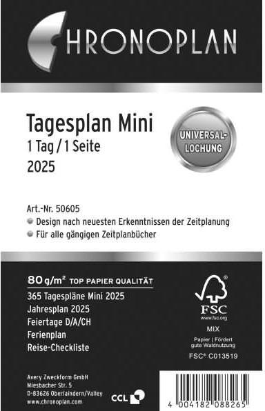 Actual product image Chronoplan Daily schedule (German)