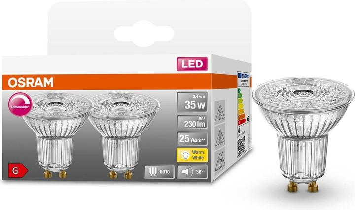 Produktbild Osram Led Superstar Par16 (GU10, 3.40 W, 230 lm, 2 x, G)