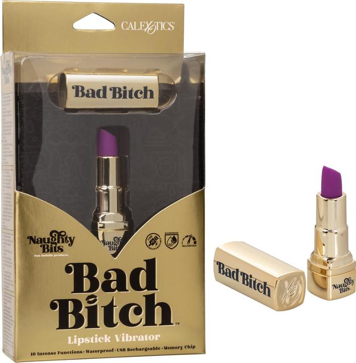Actual product image CalExotics Naughty Bits® Bad Bitch® Lipstick Vibrator