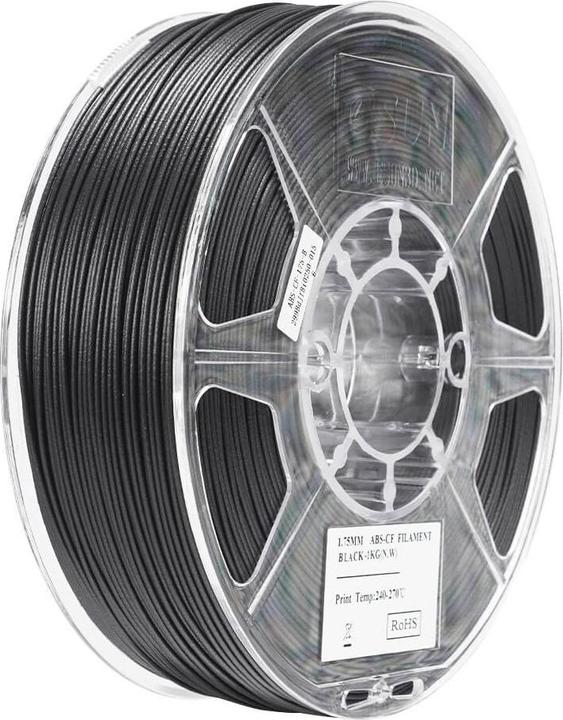 Image du produit eSUN EABS-CF 1,75mm BLACK 1kg (ABS, 1.75 mm, 1000 g, Noir)