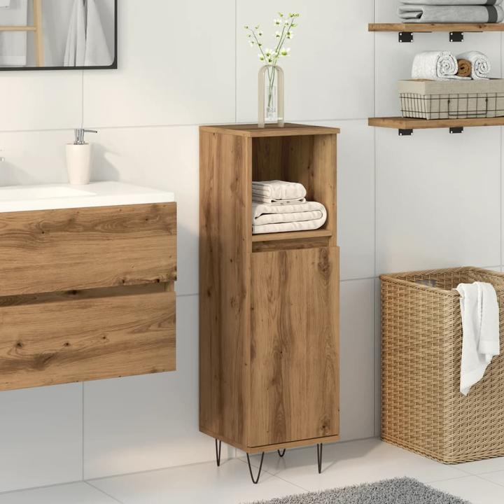 Actual product image VidaXL Bathroom cabinet Midi cabinet Bathroom cabinet Bathroom furniture Cabinet Artisan oak (30 x 30 x 100 cm)