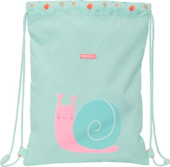 Safta Rucksacktasche mit Bändern Caracol türkis 26 x 34 x 1 cm