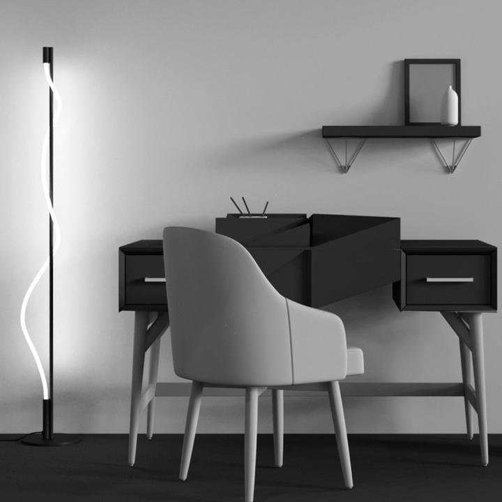 Immagine prodotto Maytoni Lampada da terra Tau LED, lampada da terra 15W Nero Bianco Caldo (450 lm)