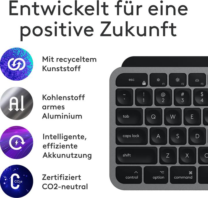 Produktbild Logitech MX Keys S Combo for Mac (DE, Kabellos)