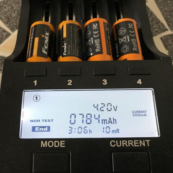 Actual product image Fenix Battery, 3.7V max. 760mAh Lithium (4 pcs., 16340, 760 mAh)