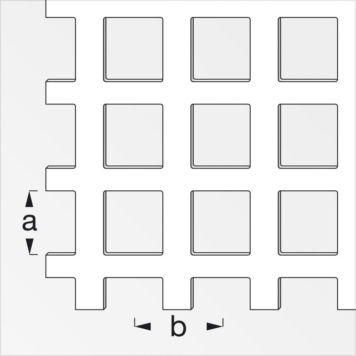 Image du produit Alfer Tôle perforée carrée (500 mm, 250 mm, 0.70 mm)