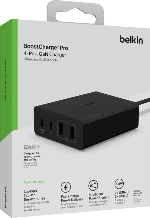Produktbild Belkin Boost Charge Pro 4-Port GaN Charger (108 W)