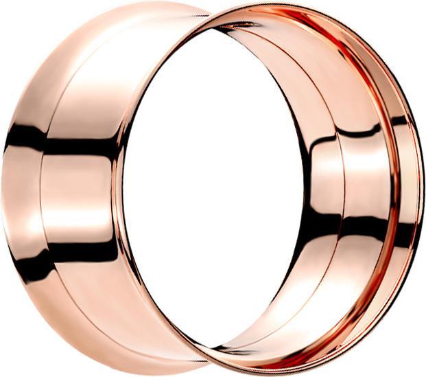 Star Piercing Flared Tunnel rosegold mit Schraubewinde (Chirurgenstahl 316L, ohne Messing)