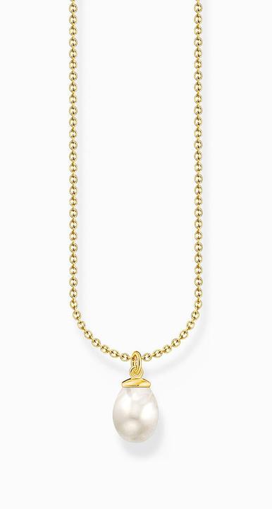 Actual product image Thomas Sabo Gold-plated necklace with pearl pendant (925 silver, 38 - 45 cm)
