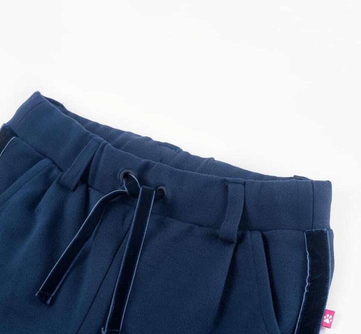 Produktbild VidaXL Kinderhose mit Schwarzen Zierleisten Marineblau (128)