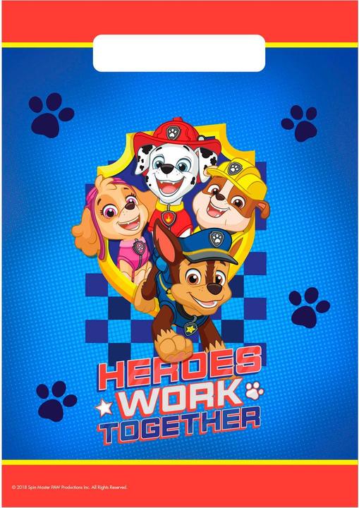 Image du produit Paw Patrol Sacs cadeaux Pat' Patrouille anniversaire (Pochette cadeau, 8 x)