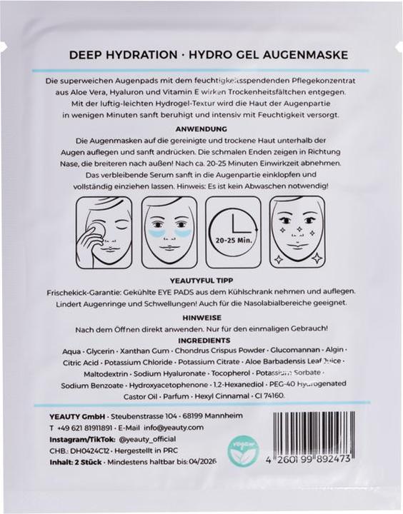 Immagine prodotto Yeauty Eye Pad Mask