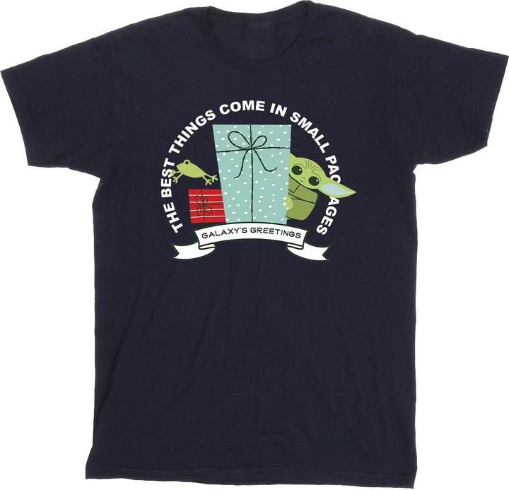Actual product image Star Wars Mens The Mandalorian Galaxy's Greetings T-Shirt (4XL)