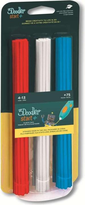 3Doodler Start 3DS-ECO-MIX1-75 3D afdrukmateriaal Composteerbaar Plastic (PLA, 2.50 mm, 90 g, Blauw, Wit, Rood)