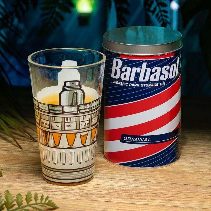 Immagine prodotto Paladone Products JURASSIC PARK - Barbasol - Verre dans une Boite Métal - 400ml (0.00 l, 1 x)