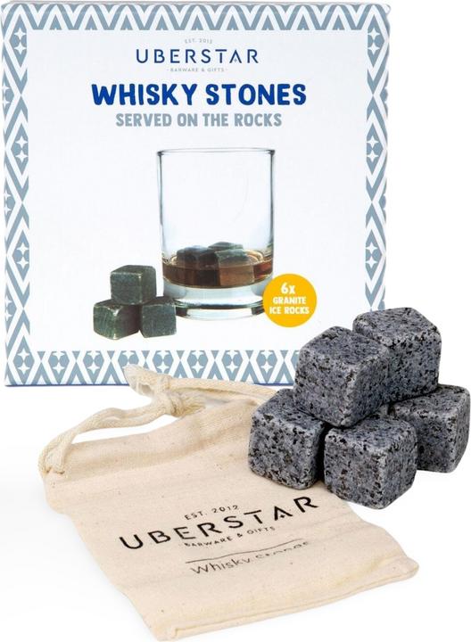 Produktbild Uberstar Whisky Steine 6er Set mit Beutel (Whisky Steine)
