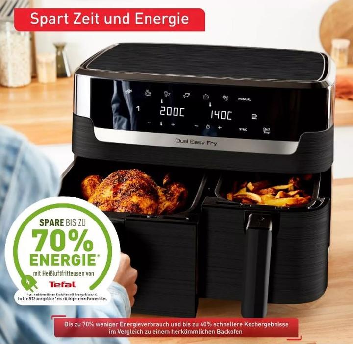 Productafbeelding Tefal EY901N Dual Easy Fry Essential, zwart
