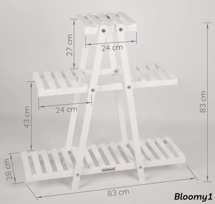 Immagine prodotto Needs&Wants Blumenregal "Bloomy1" mit 3 Etagen, Fichte (weiss)