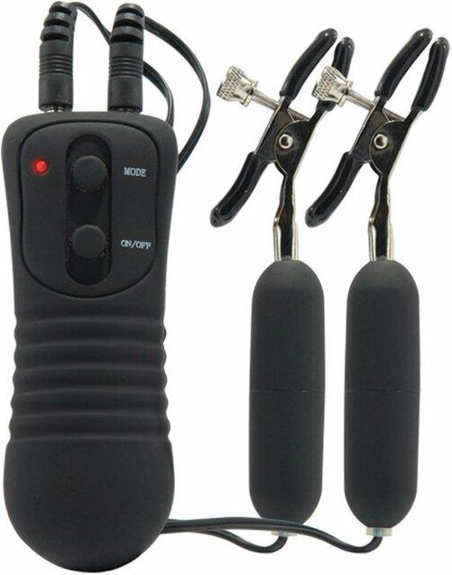 Shots Vibrating Nipple Clamps