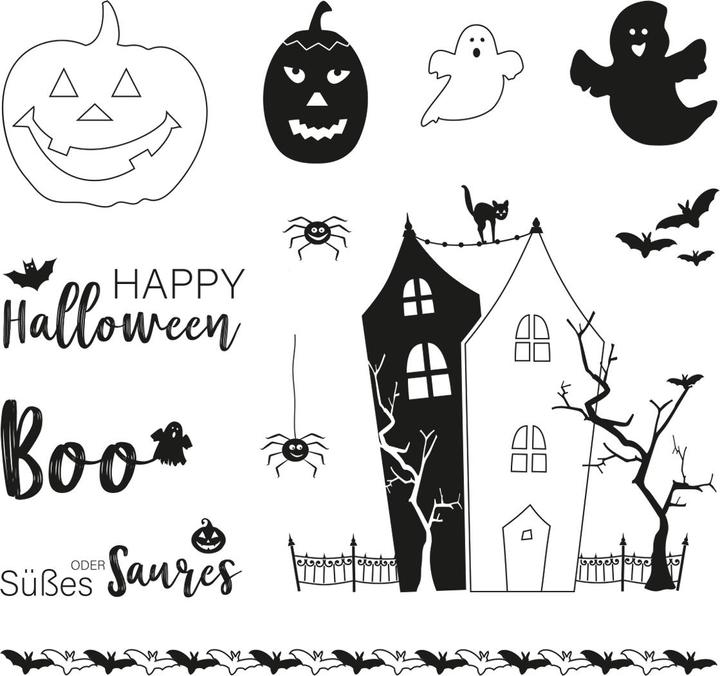 Actual product image Rayher Clear Stamps "Halloween