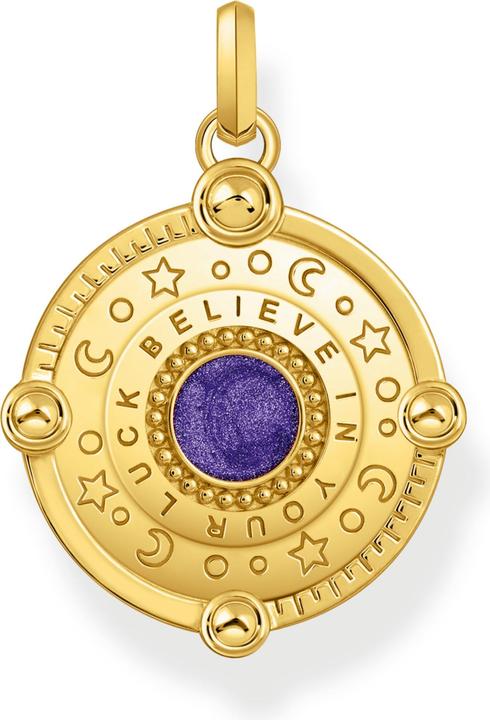 Produktbild Thomas Sabo Kettenanhänger Auge mit kosmischen Details und bunten Steinen Silber vergoldet (925er Silber, Emaille)
