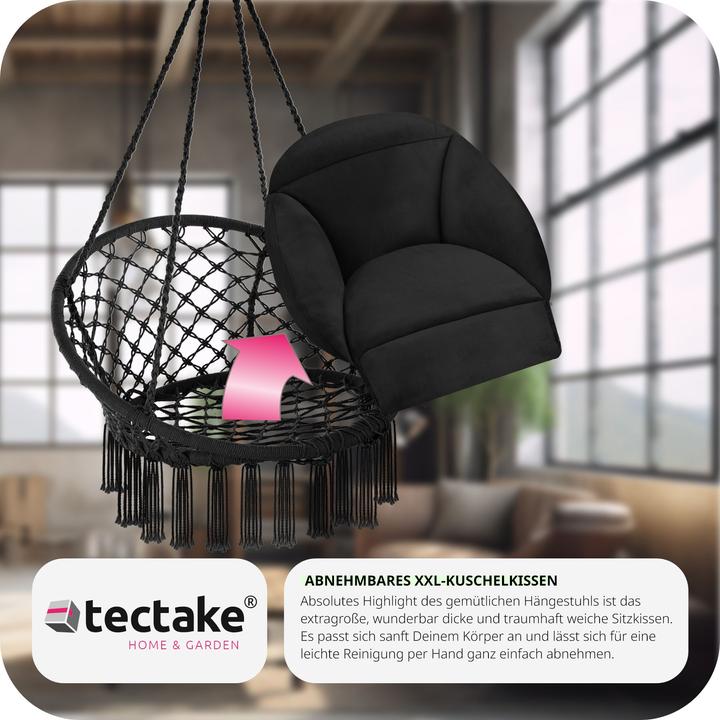 Produktbild tectake Hängesessel Samira (150 kg)