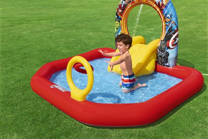 Actual product image Bestway Marvel's Avengers Assemble Kids Inflatable Water Play Center