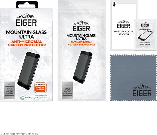 Actual product image Eiger Mountain Glass Ultra (1 Piece, Apple iPhone 13, Apple iPhone 14, Apple iPhone 13 Pro)