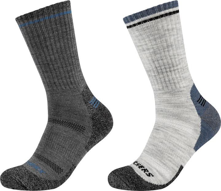 Skechers 2PPK Men Trail Wool Socks SK41104-9300 -