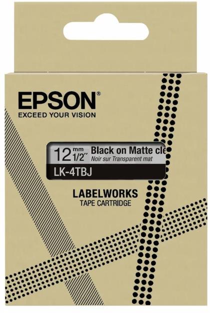 Produktbild Epson Matte Clear/Black 12mm LK-4TBJ (1.20 cm, Transparent)
