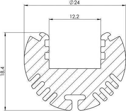 Produktbild LEDsON Alu-Round (200 cm)