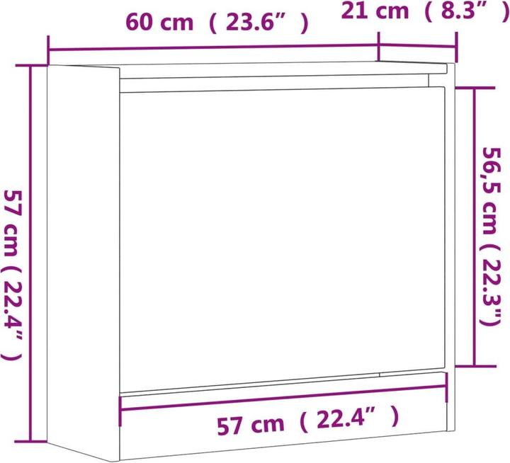 Image du produit VidaXL Jennica (60 x 21 x 57 cm)