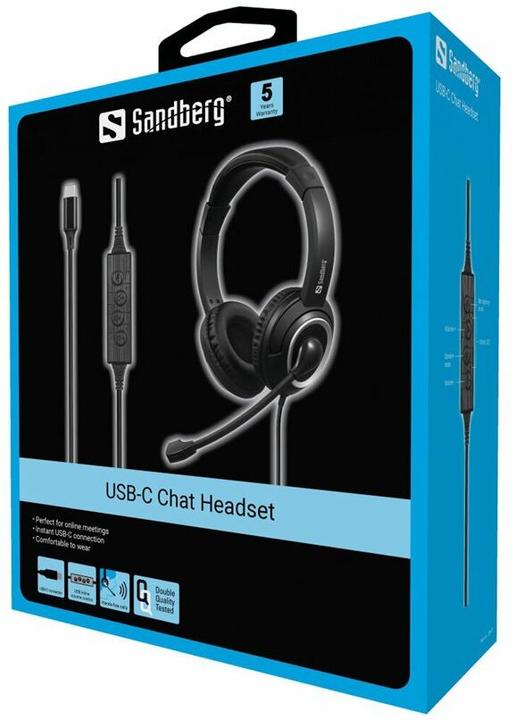 Actual product image Sandberg USB-C chat headset (Cable, USB-C)