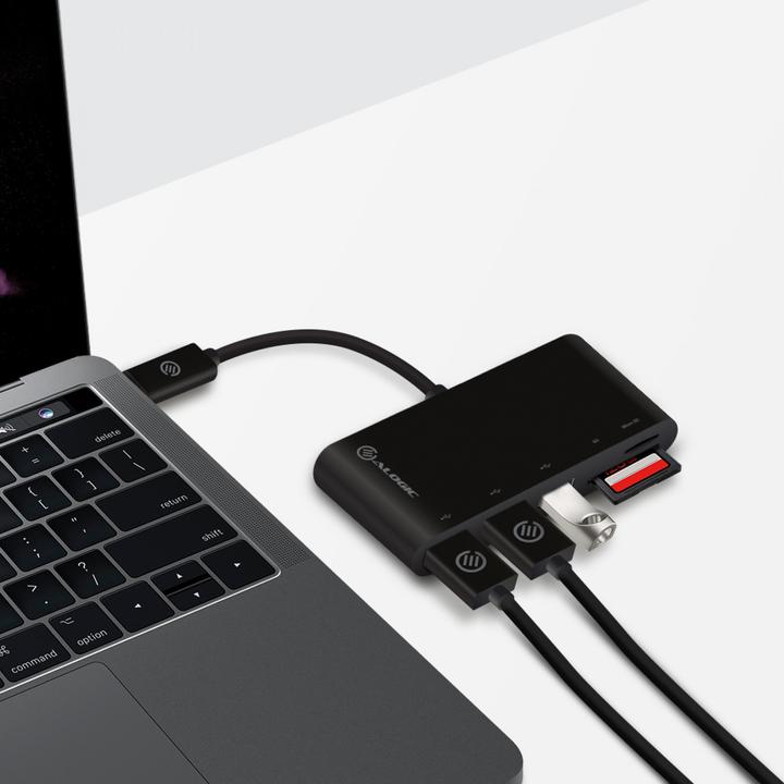 Actual product image Alogic Adapter USB-C MultiPort mit Card Reader (USB 3.1)