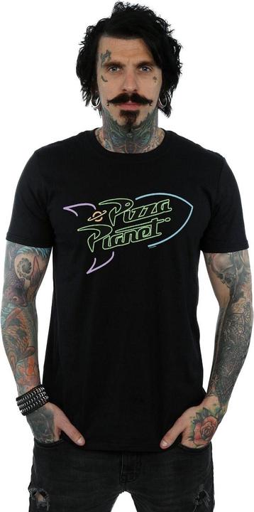 Actual product image Disney Mens Toy Story Neon Pizza Planet T-Shirt (XL)