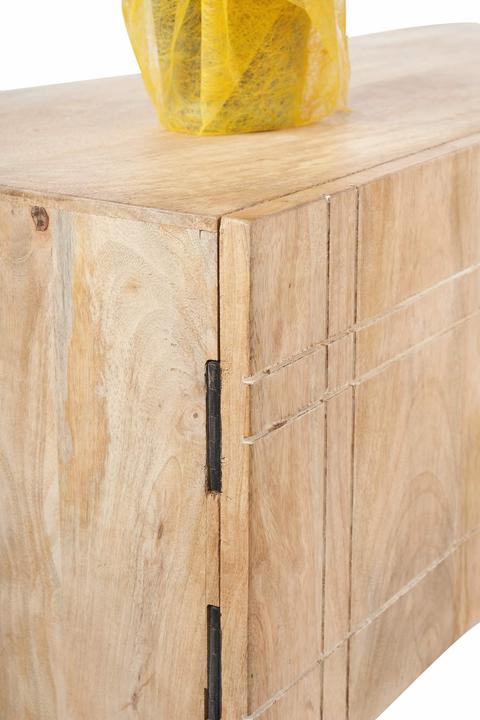 Produktbild Bhp Lowboard Mangoholz MDF 2 Türen 2 Ablagen natur (140 x 40 x 50 cm)